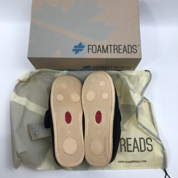 FoamTreads Women's Kendall Black Slippers 8.5M - Picture 4 of 5